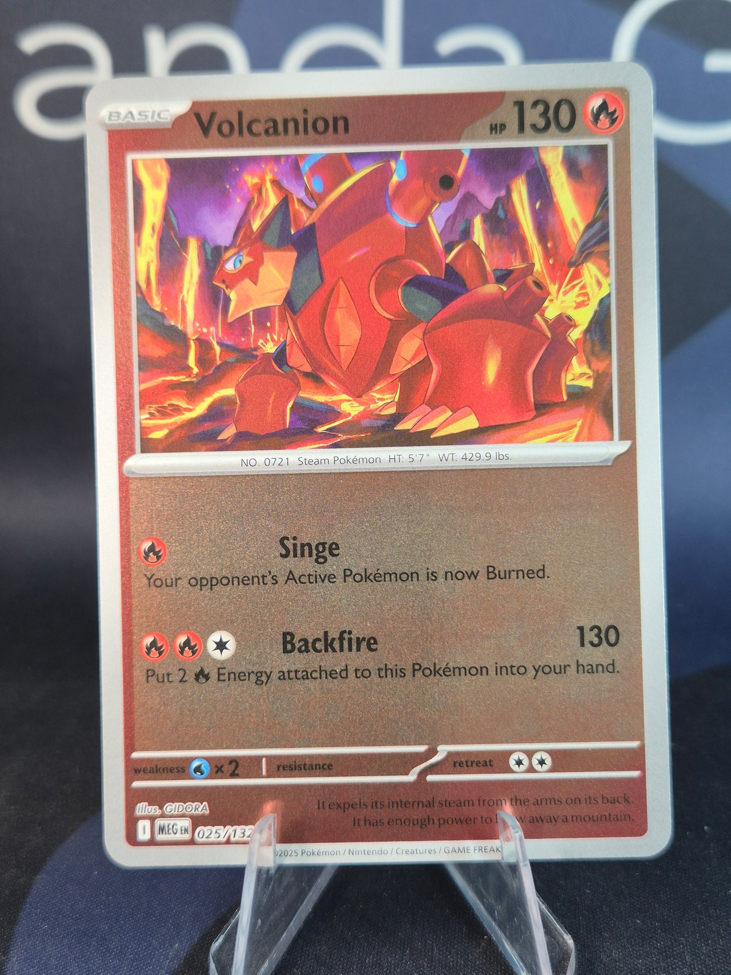Volcanion 025/132 Mega Evolution Reverse Holo