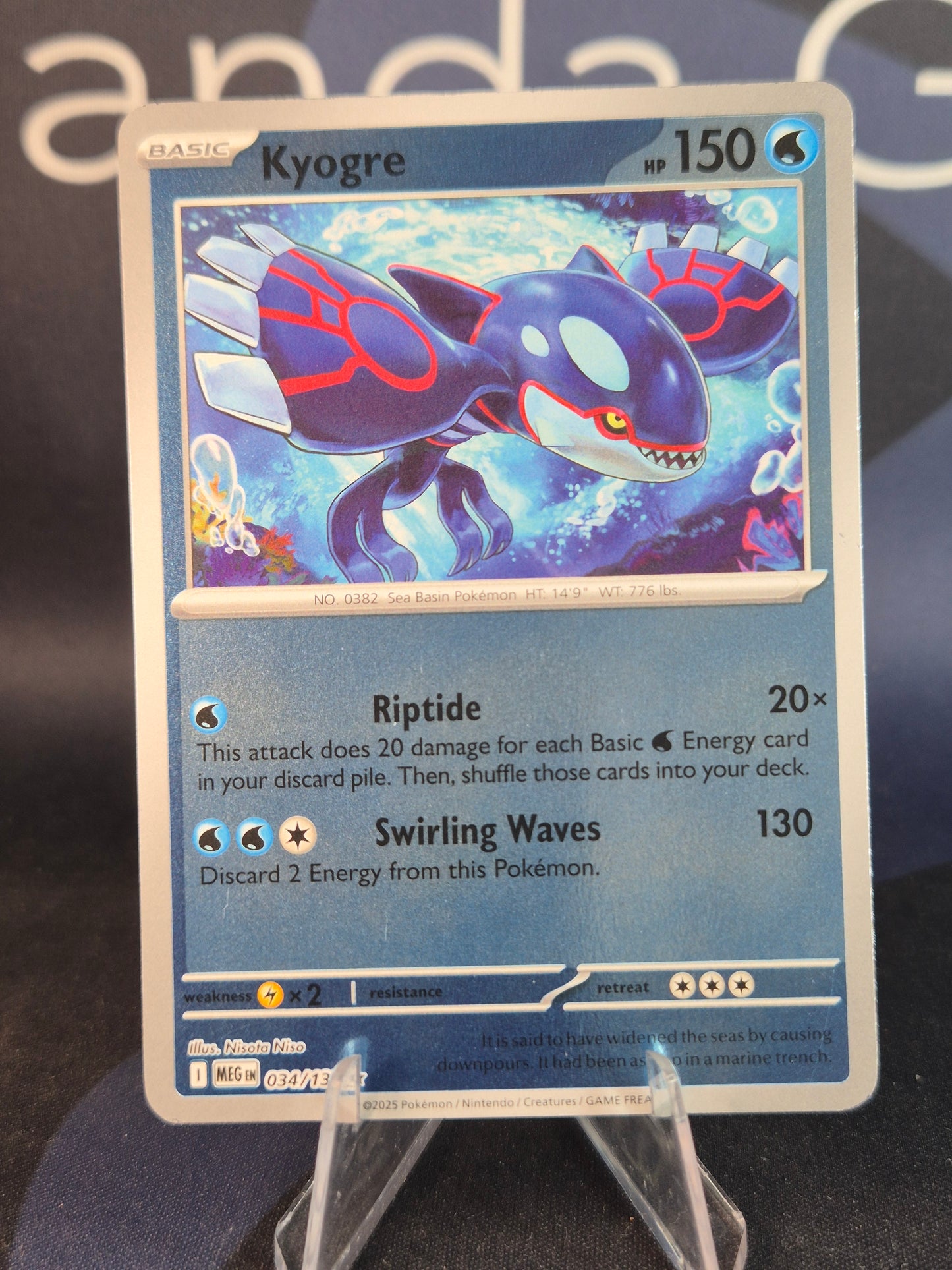 Kyogre 034/132 Mega Evolution Reverse Holo
