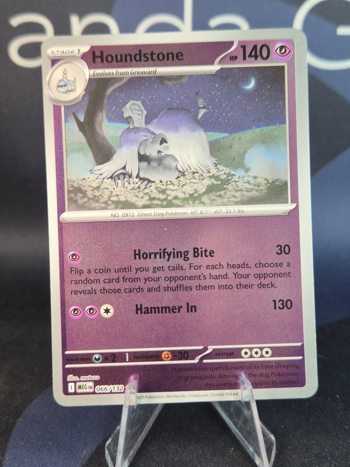 Houndstone 066/132 Mega Evolution Reverse Holo