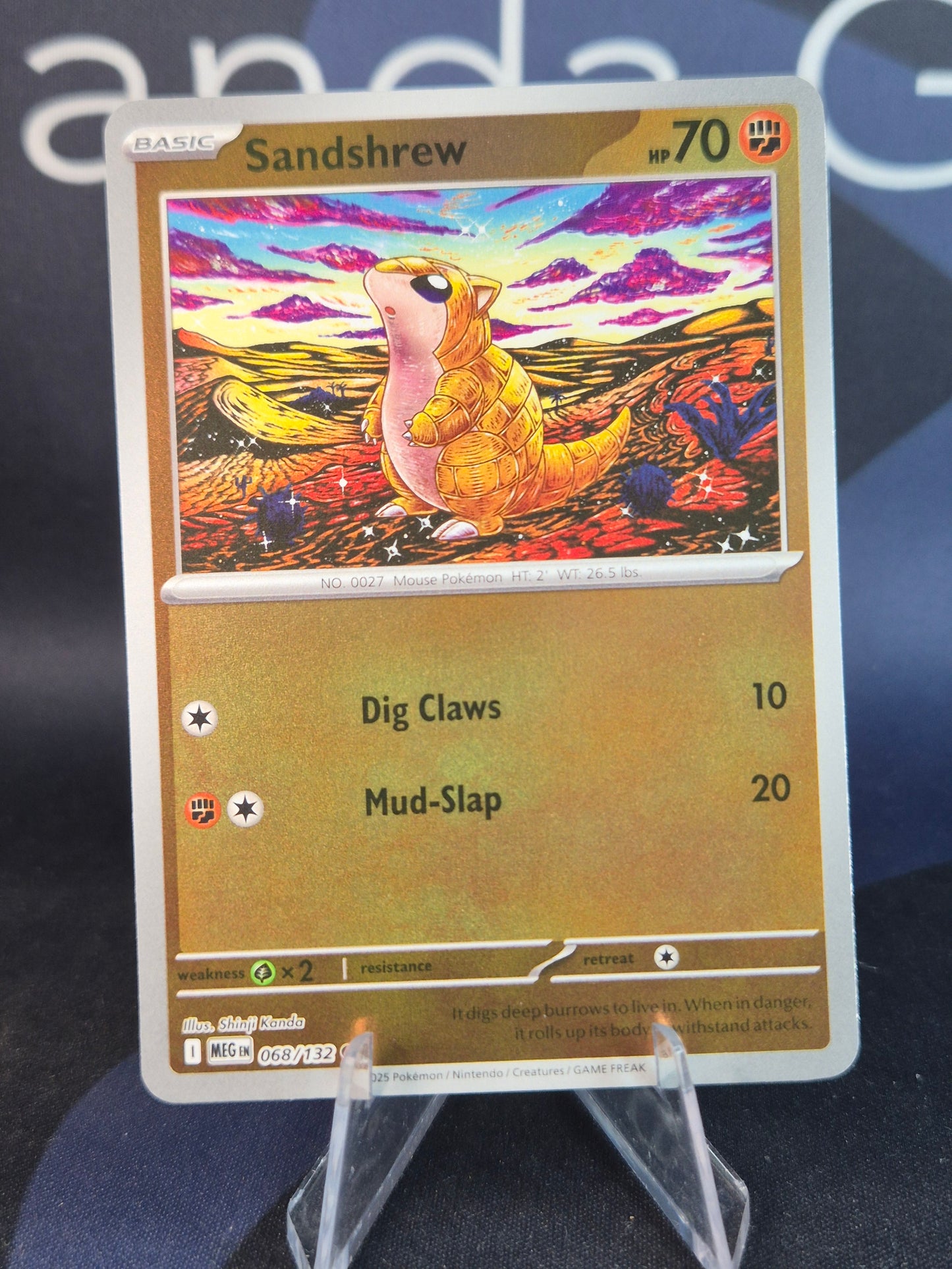 Sandshrew 068/132 Mega Evolution Reverse Holo