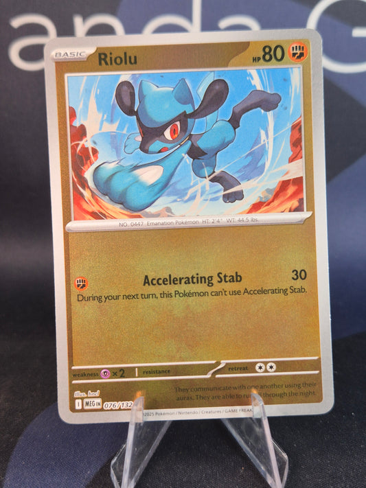 Riolu 076/132 Mega Evolution Reverse Holo