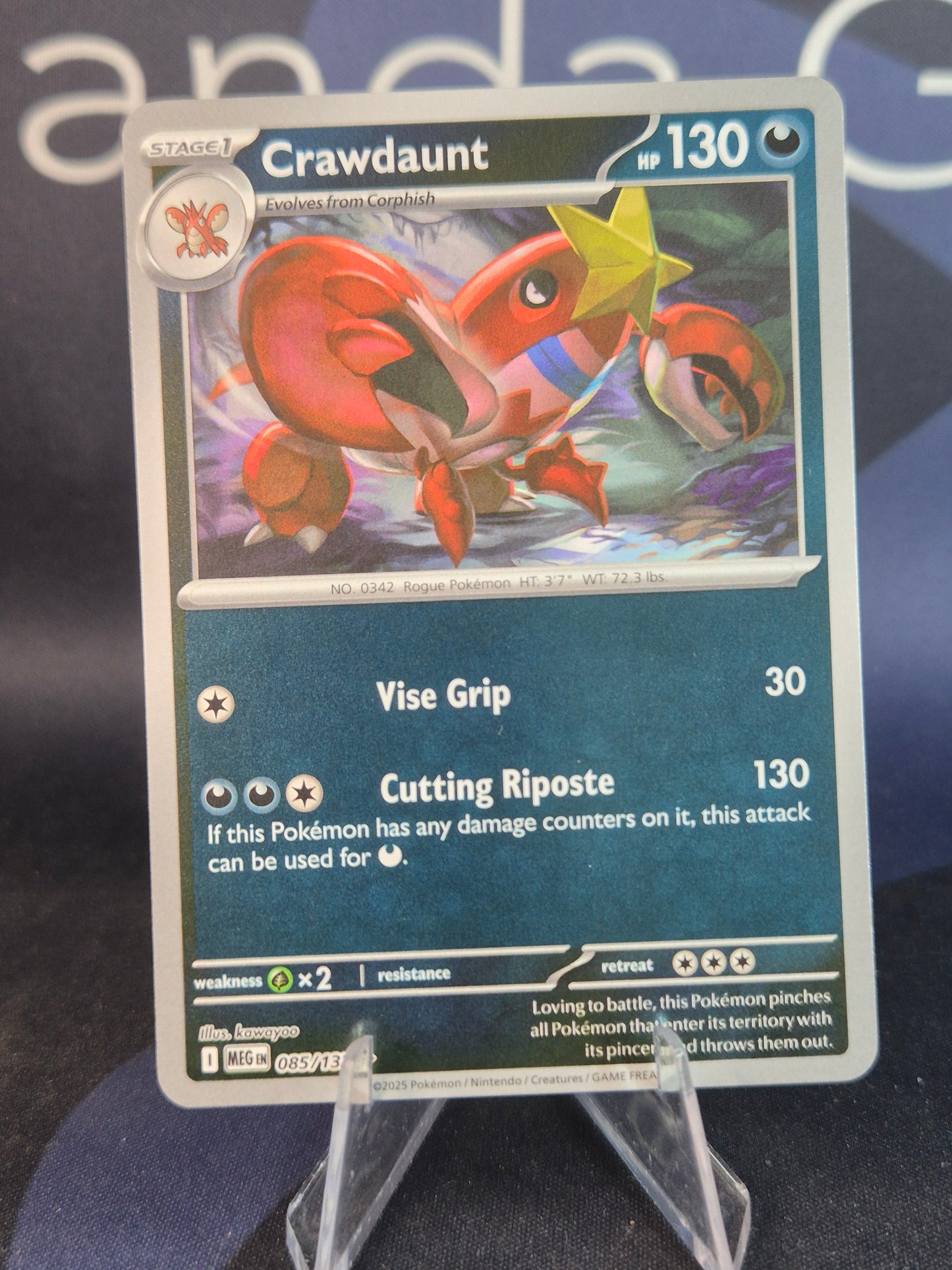 Crawdaunt 085/132 Mega Evolution Reverse Holo