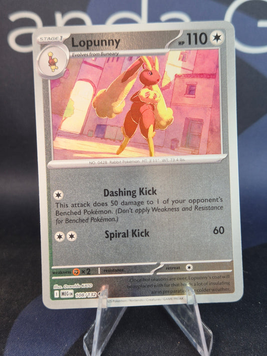Lopunny 108/132 Mega Evolution Reverse Holo