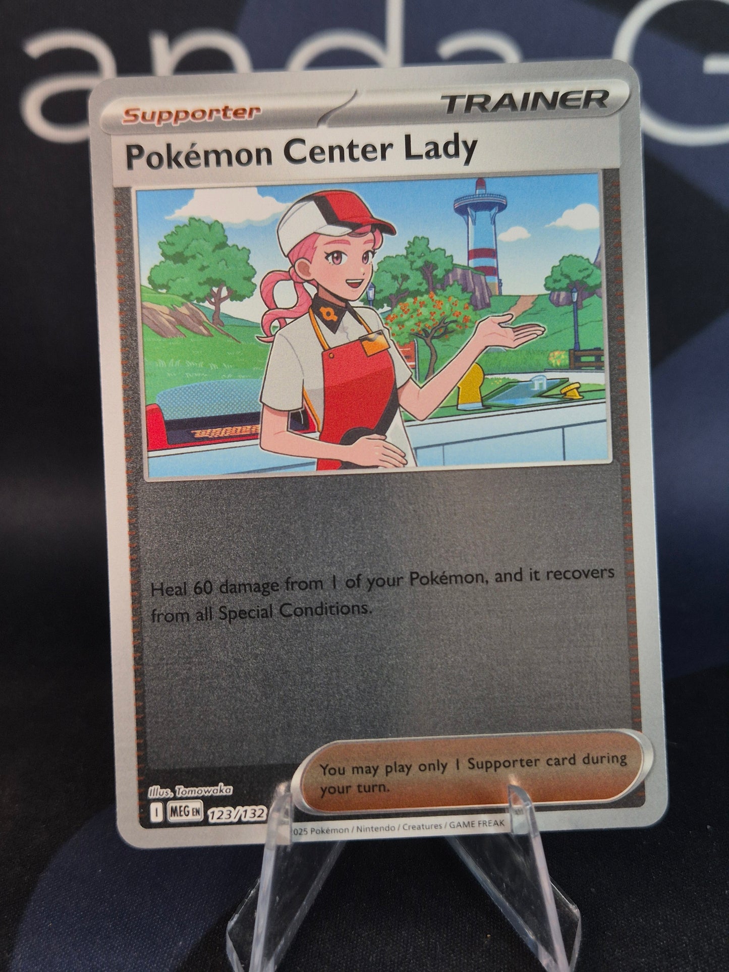 Pokemon Center Lady 123/132 Mega Evolution Reverse Holo