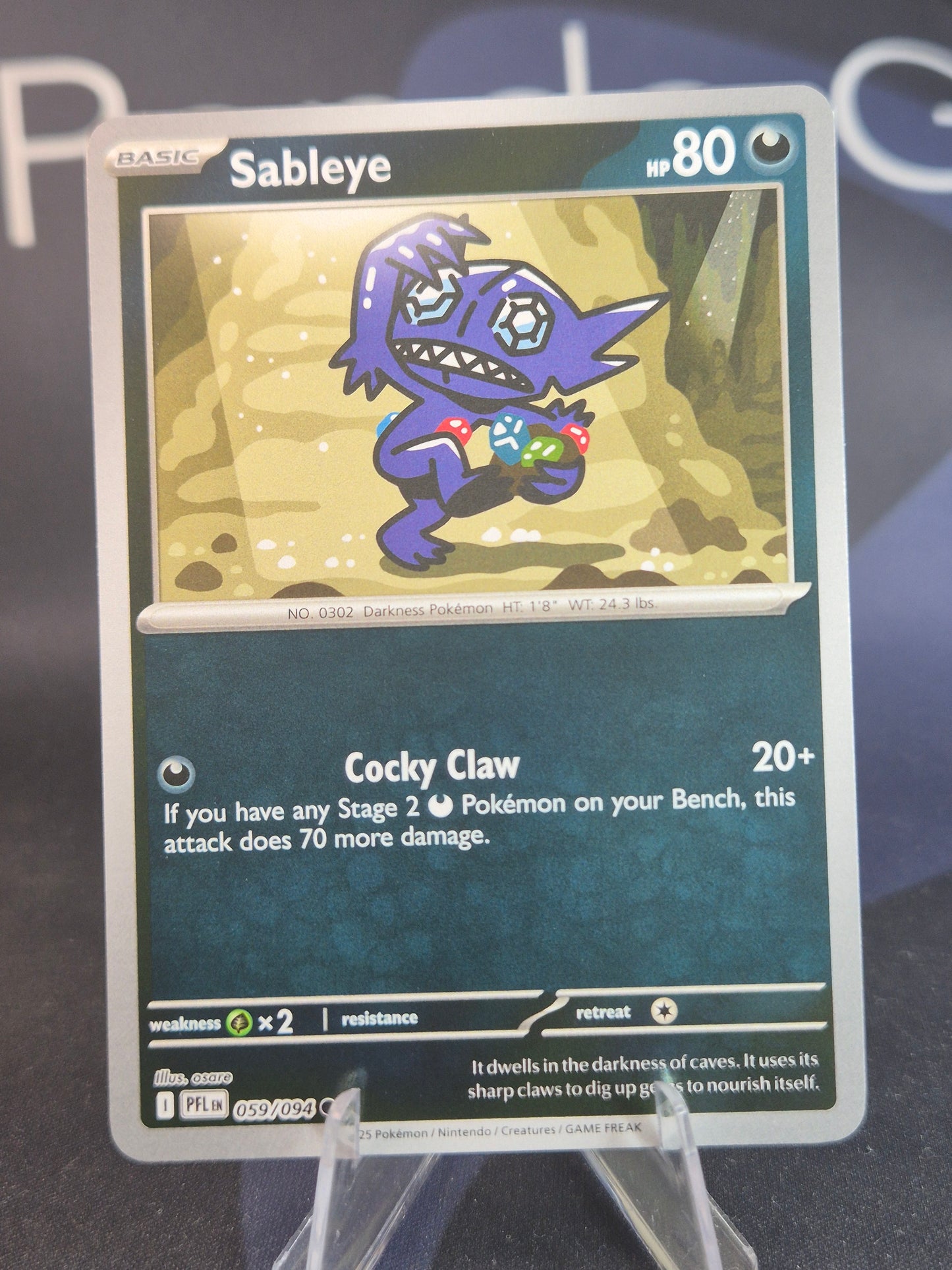 Sableye 059/094 Phantasmal Flames Reverse Holo