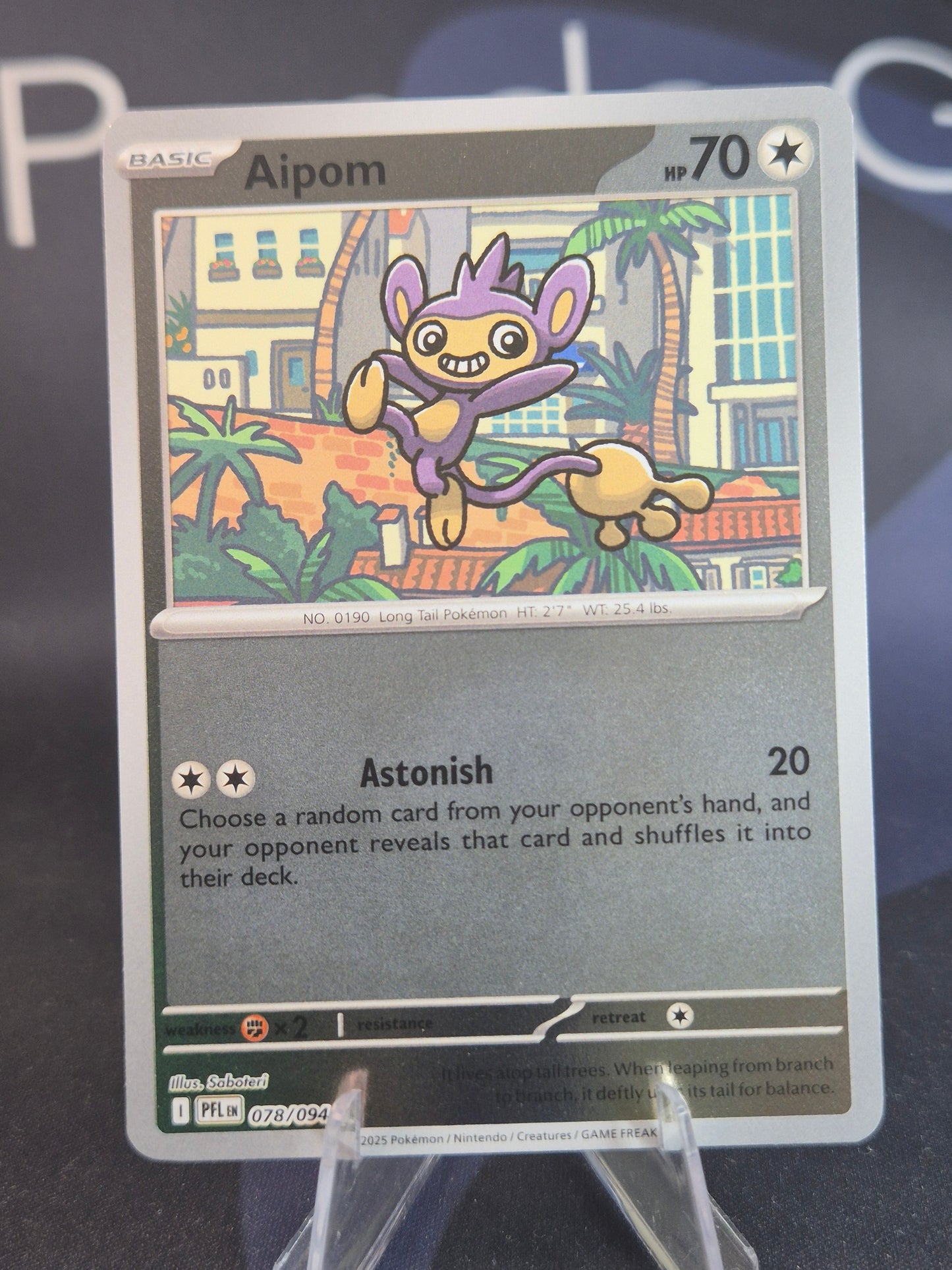 Aipom 078/094 Phantasmal Flames Reverse Holo