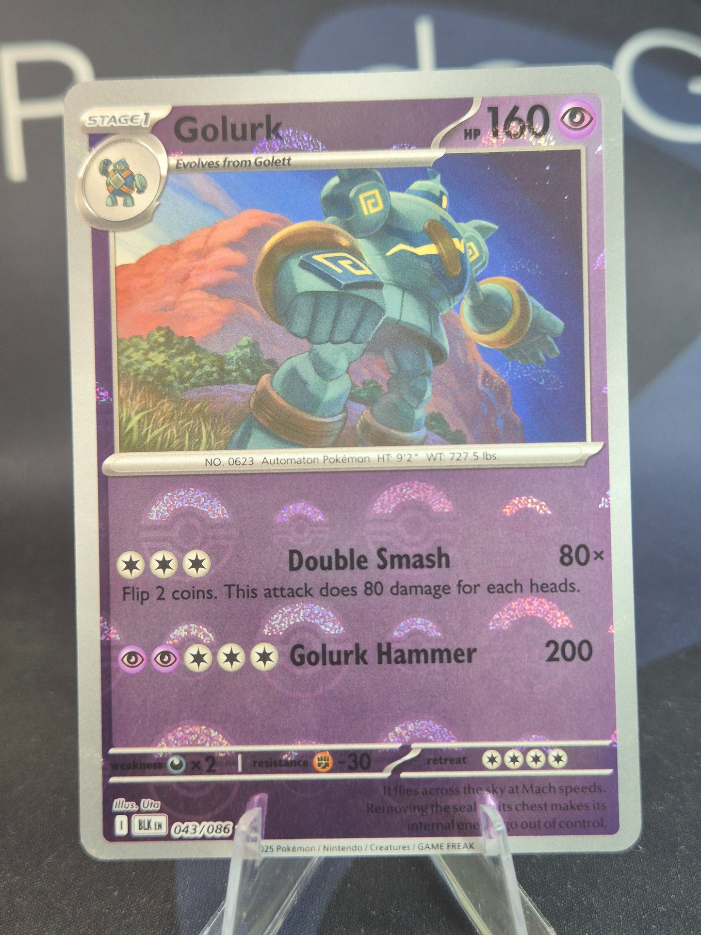 Golurk 043/086 Black Bolt Pokeball Reverse Holo
