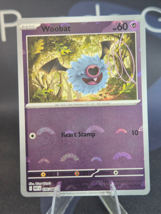 Woobat 036/086 White Flare Pokeball Reverse Holo