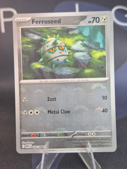 Ferroseed 068/086 White Flare Pokeball Reverse Holo