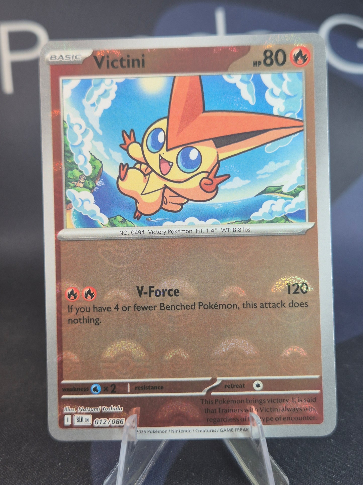Victini 012/086 Black Bolt Pokeball Reverse Holo