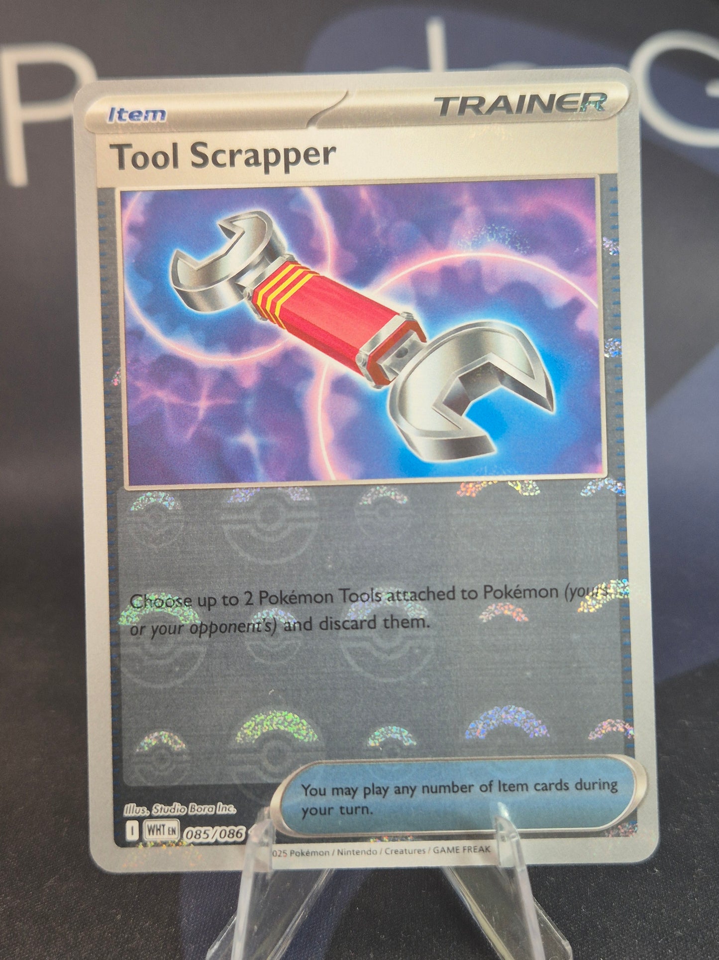 Tool Scrapper 085/086 White Flare Pokeball Reverse Holo