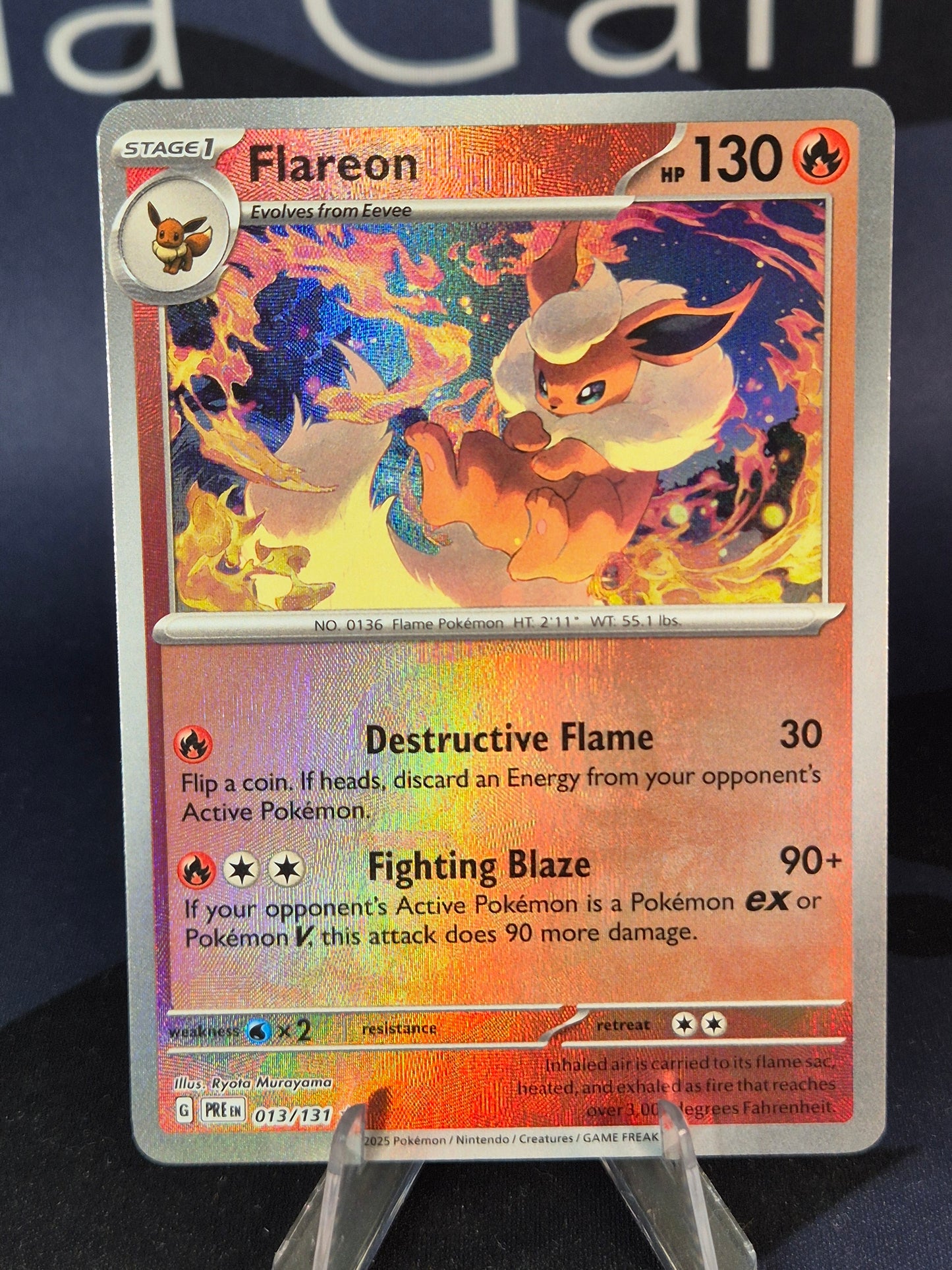 Flareon 013/131 Prismatic Evolutions Masterball Reverse Holo