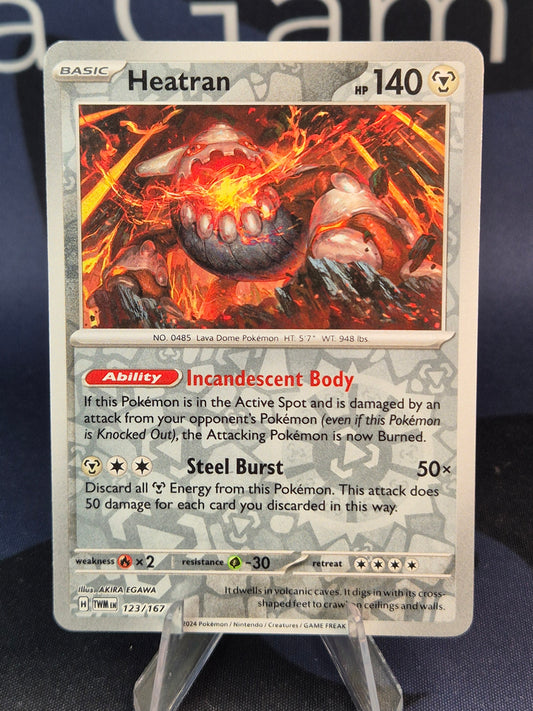 Heatran 123/167 Twilight Masquerade Reverse Holo