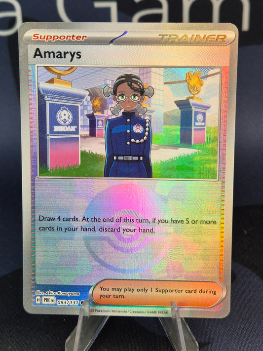 Amarys 093/131 Prismatic Evolutions Pokeball Reverse Holo