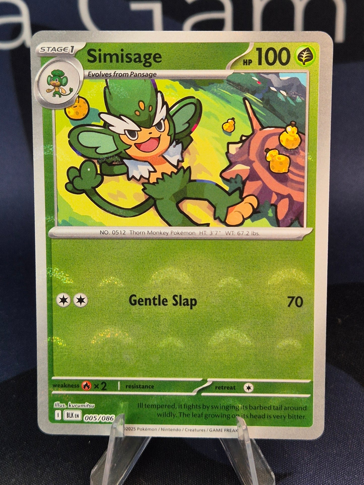 Simisage 005/086 Black Bolt Pokeball Reverse Holo