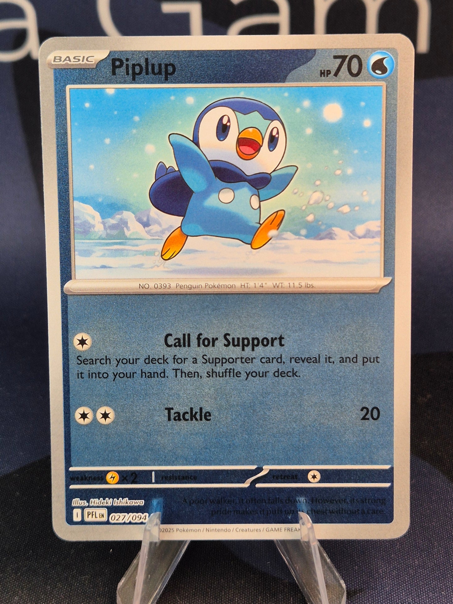Piplup 027/094 Phantasmal Flames Reverse Holo