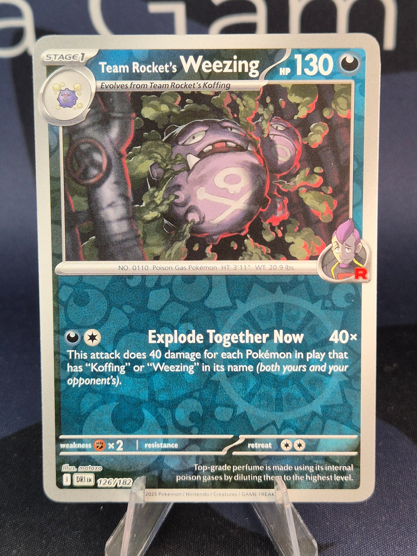 Team Rocket's Weezing 126/182 Destined Rivals Reverse Holo