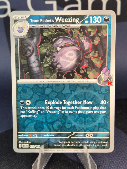 Team Rocket's Weezing 126/182 Destined Rivals Reverse Holo