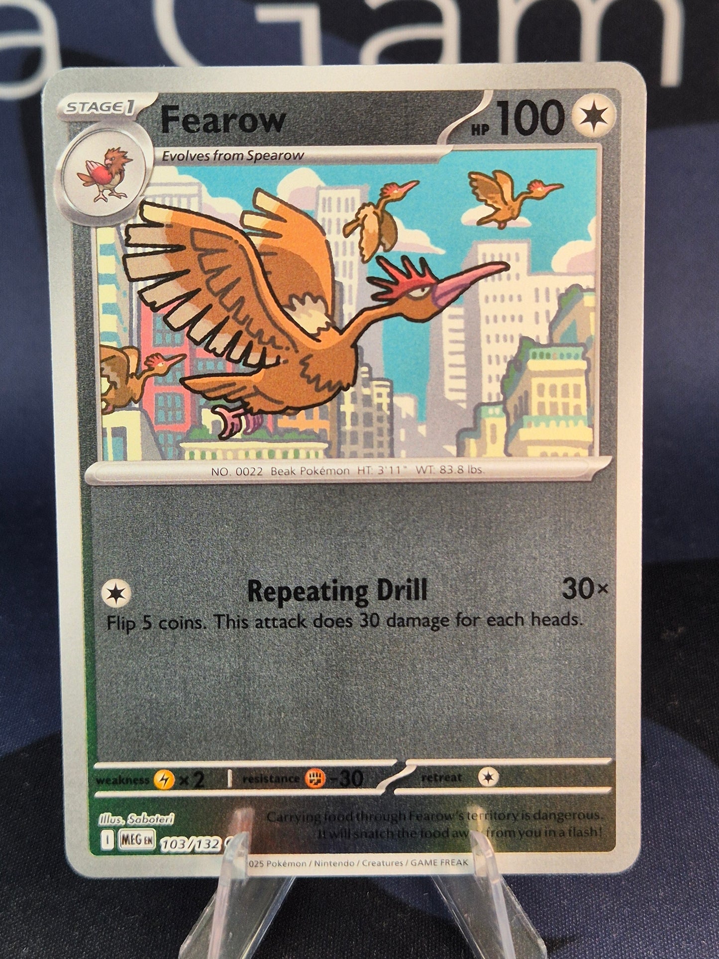 Fearow 103/132 Mega Evolution Reverse Holo