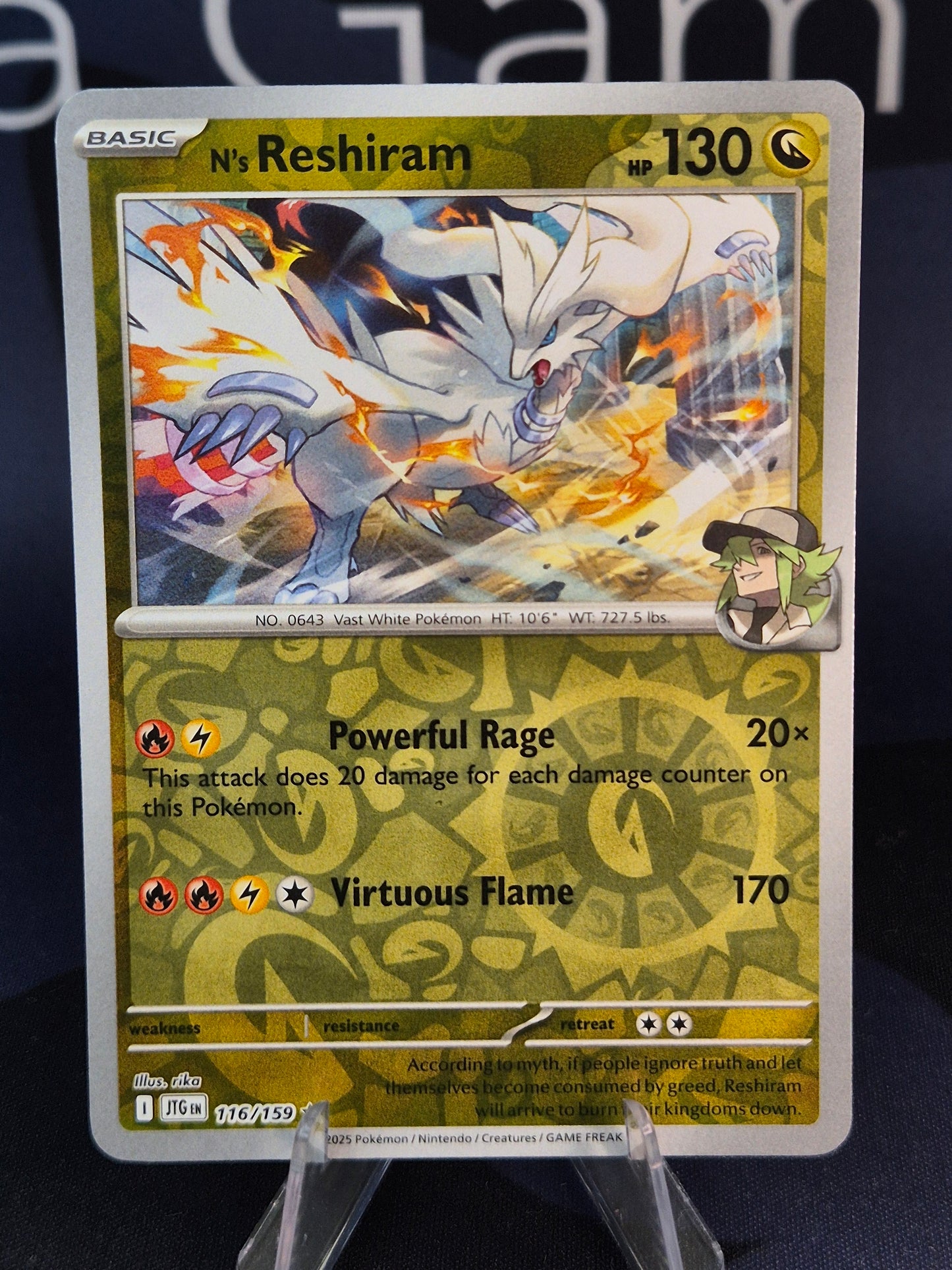 N's Reshiram 116/159 Journey Together Reverse Holo