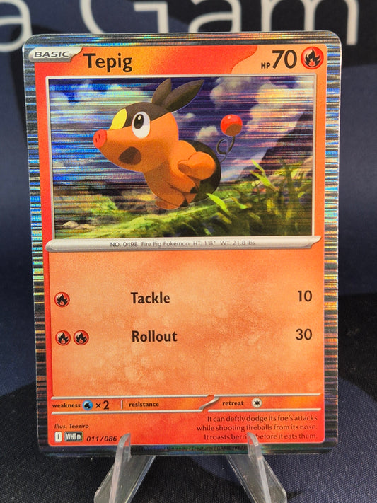 Tepig 011/086 White Flare Holo