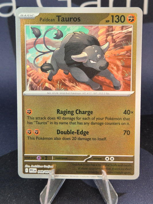 Paldean Tauros 048/094 Phantasmal Flames Reverse Holo