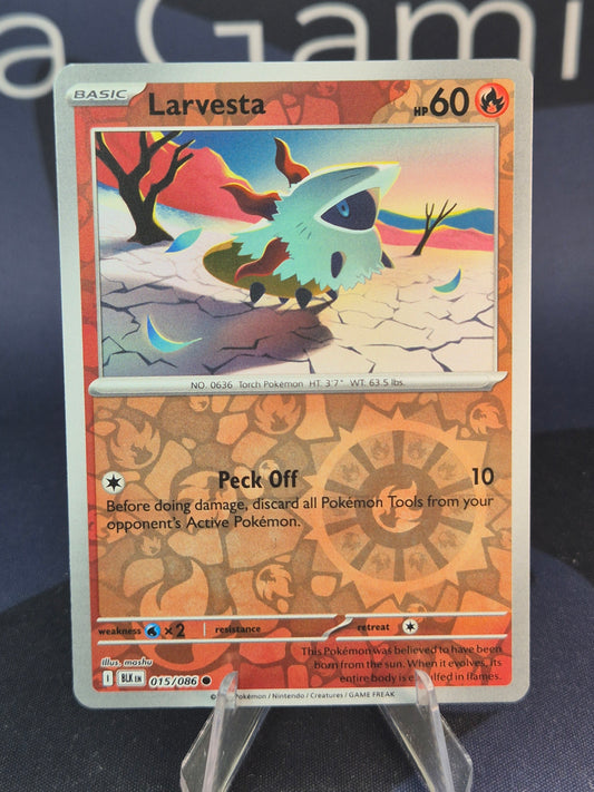 Larvesta 015/086 Black Bolt Reverse Holo