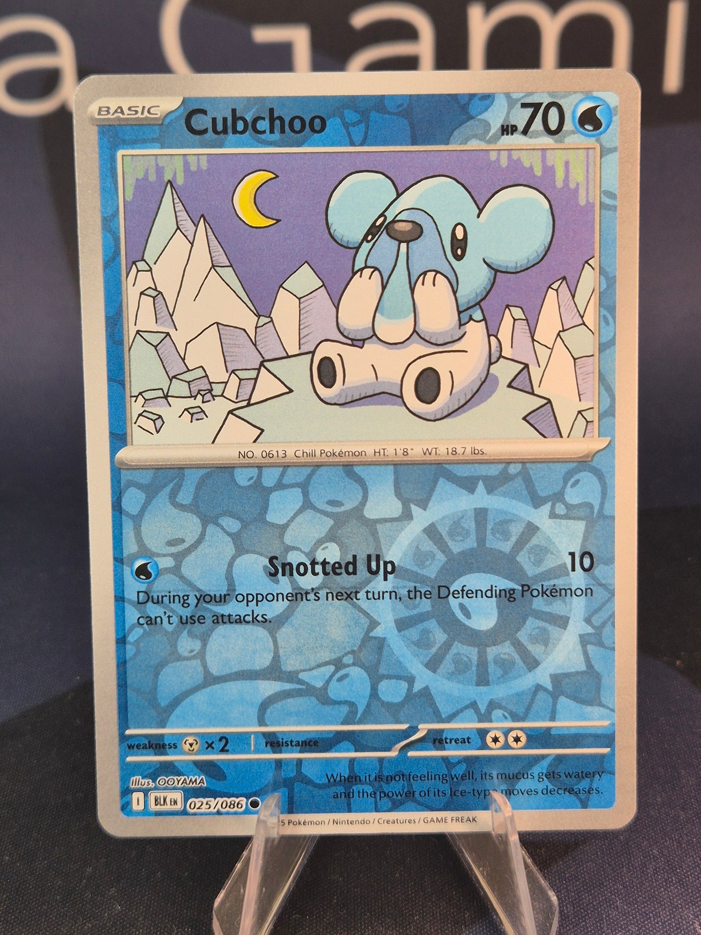 Cubchoo 025/086 Black Bolt Reverse Holo