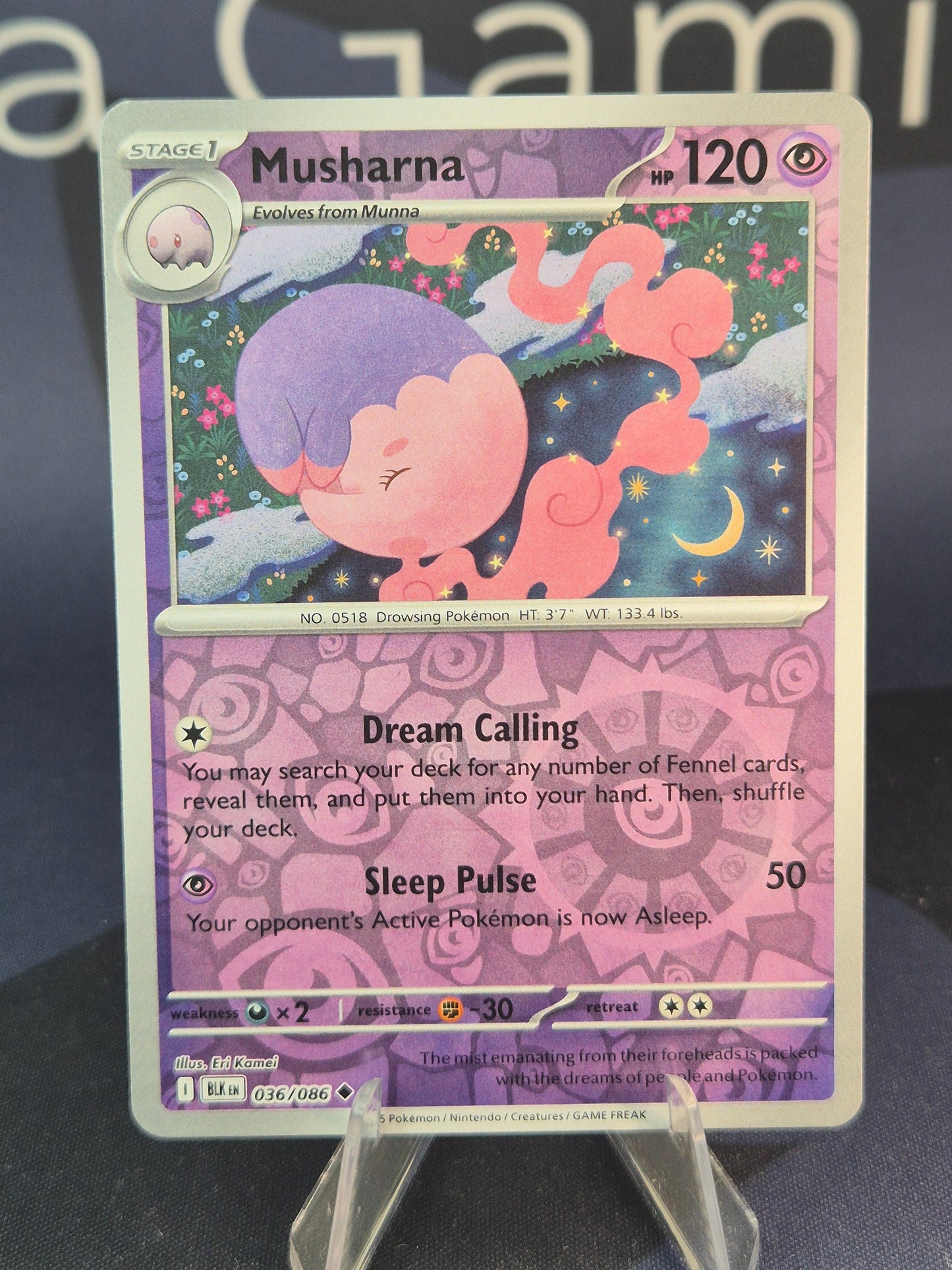 Musharna 036/086 Black Bolt Reverse Holo