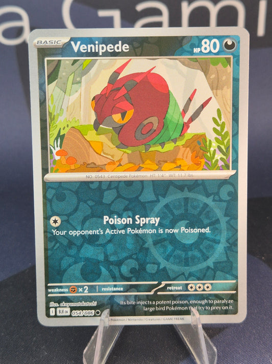 Venipede 054/086 Black Bolt Reverse Holo
