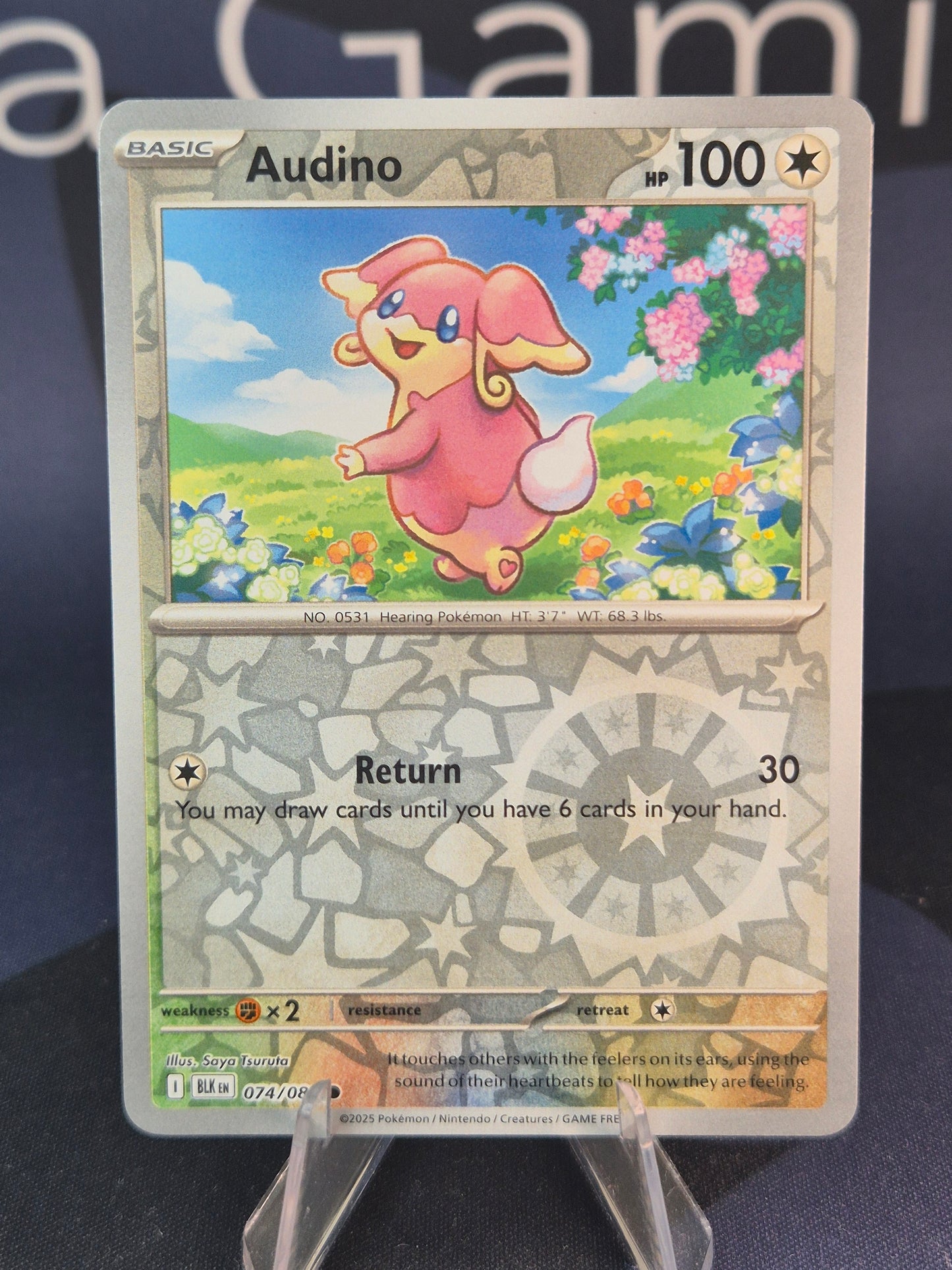 Audino 074/086 Black Bolt Reverse Holo