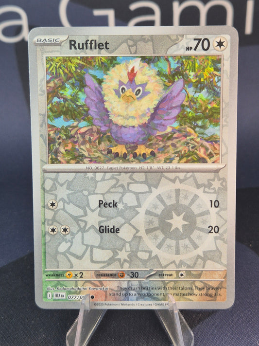 Rufflet 077/086 Black Bolt Reverse Holo
