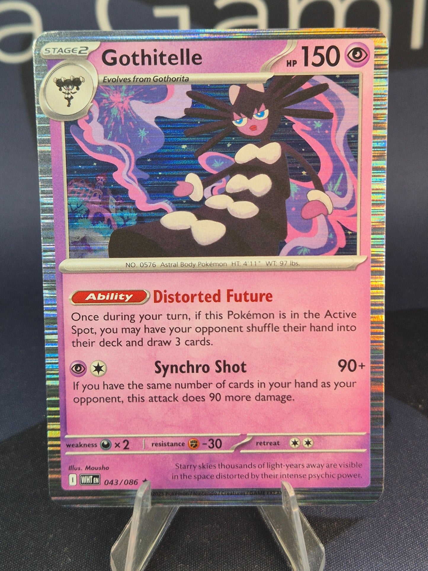 Gothitelle 043/086 White Flare Holo