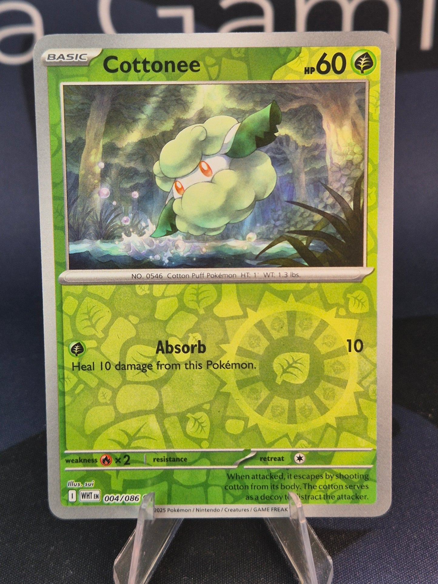 Cottonee 004/086 White Flare Reverse Holo