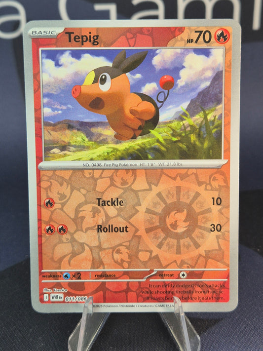 Tepig 011/086 White Flare Reverse Holo