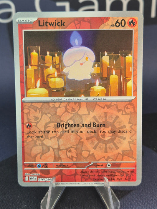 Litwick 016/086 White Flare Reverse Holo