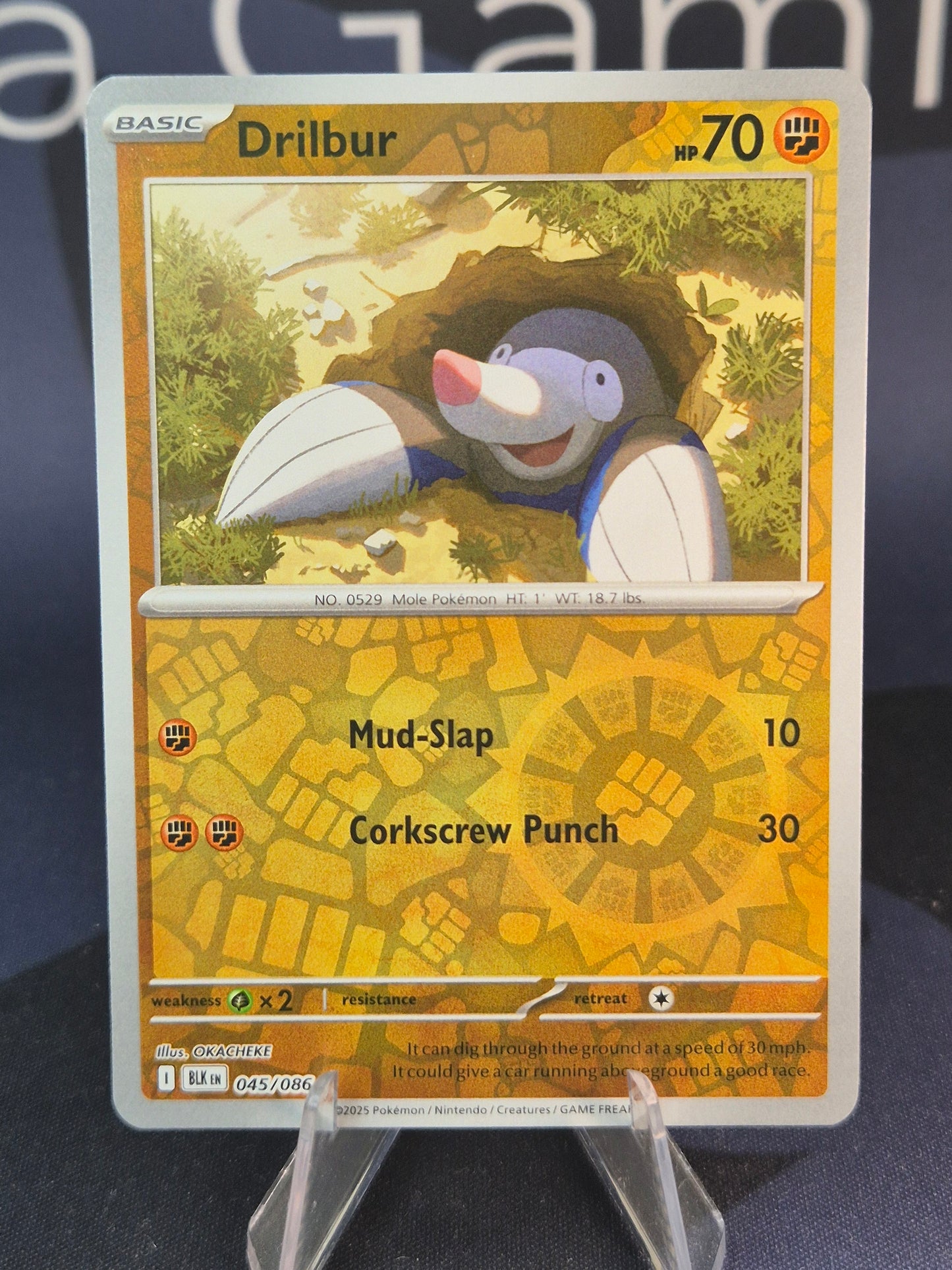 Drilbur 045/086 White Flare Reverse Holo