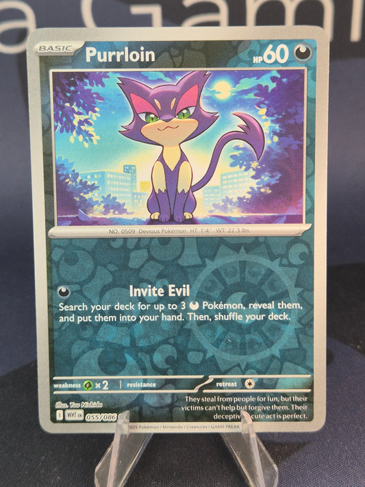 Purrloin 055/086 White Flare Reverse Holo