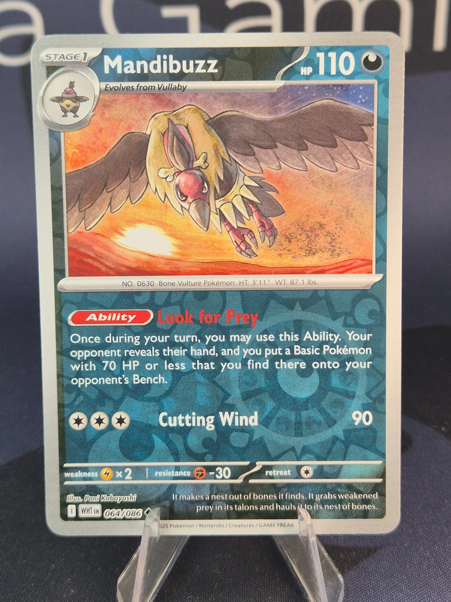 Mandibuzz 064/086 White Flare Reverse Holo
