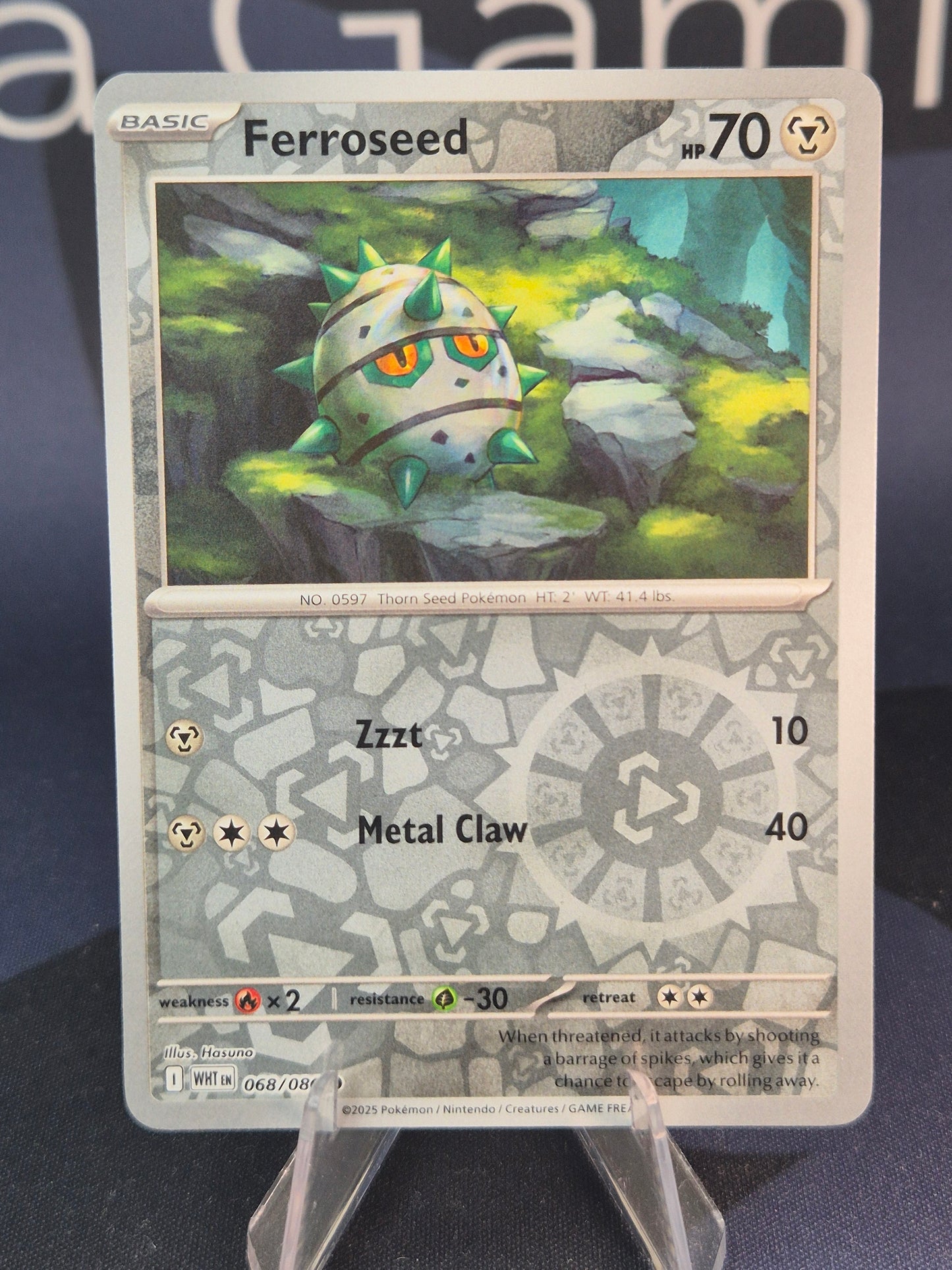 Ferroseed 068/086 White Flare Reverse Holo
