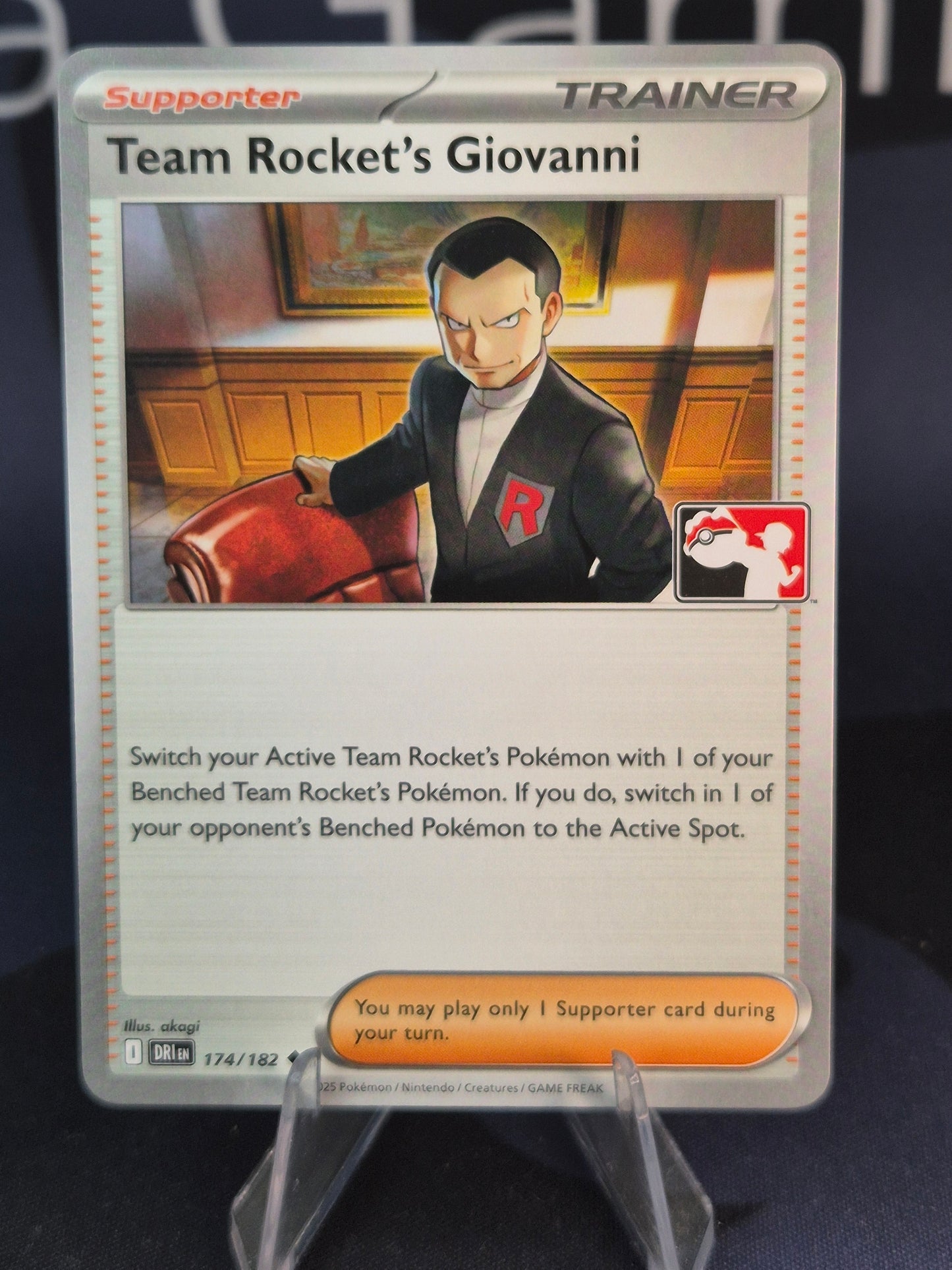 Team Rocket's Giovanni Play Stamp Series 8