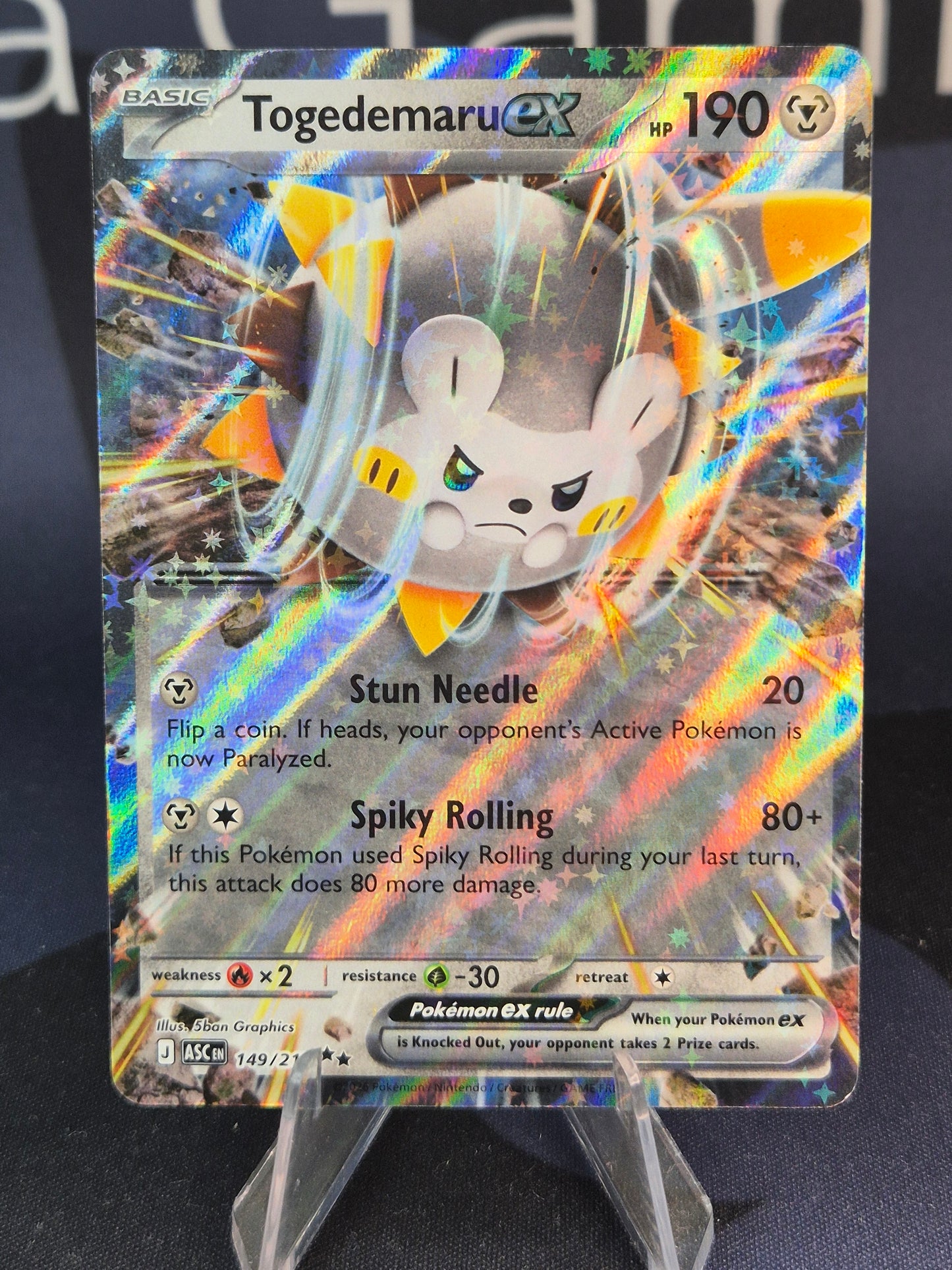 Togedemaru ex 149/217 Ascended Heroes Double Rare