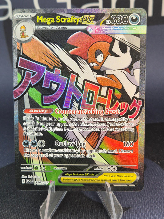 Mega Scrafty ex 270/217 Ascended Heroes Mega Attack Rare
