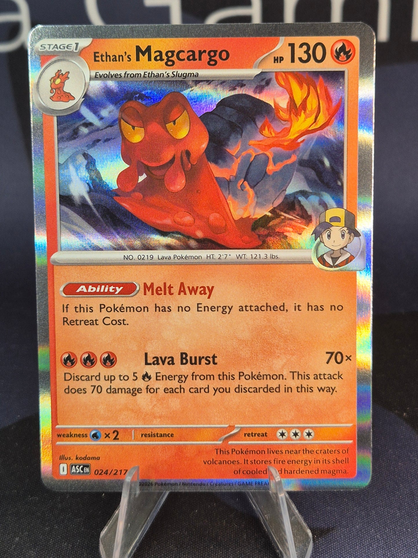 Ethan's Magcargo 024/217 Ascended Heroes Holo