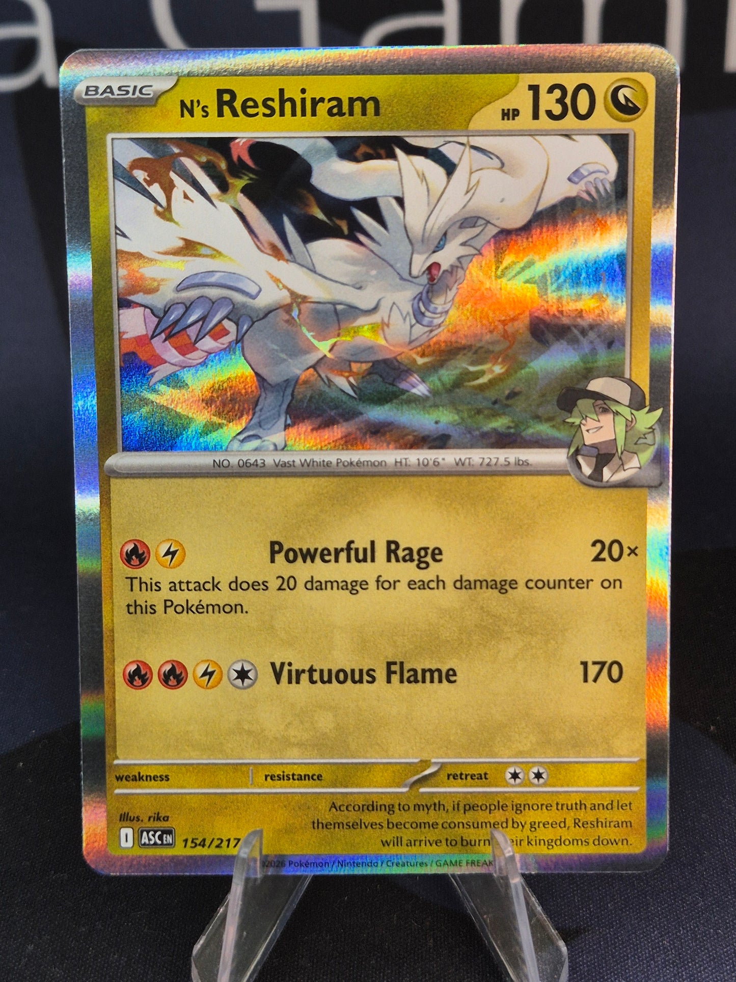 N's Reshiram 154/217 Ascended Heroes Holo