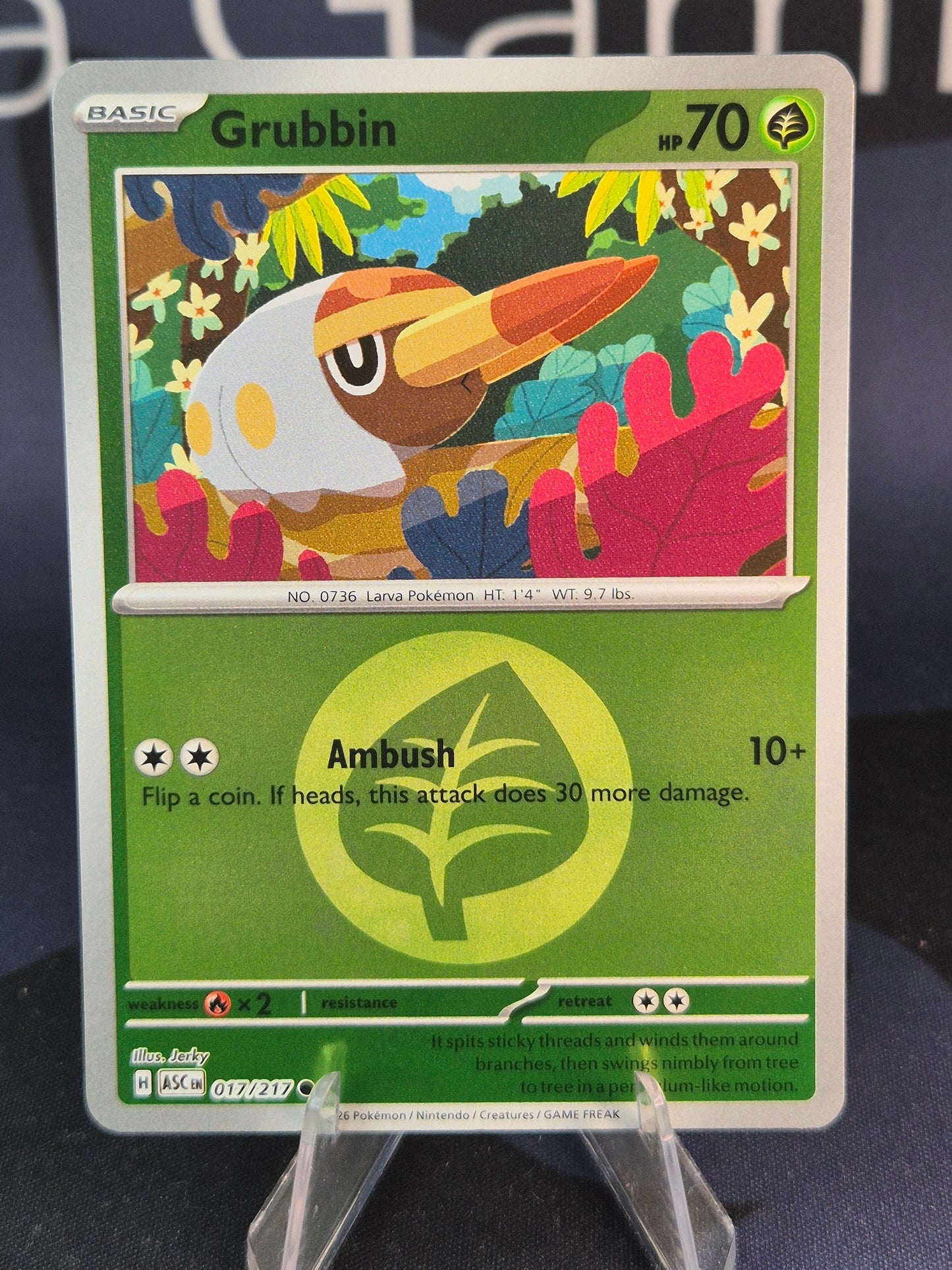 Grubbin 017/217 Ascended Heroes Reverse Holo