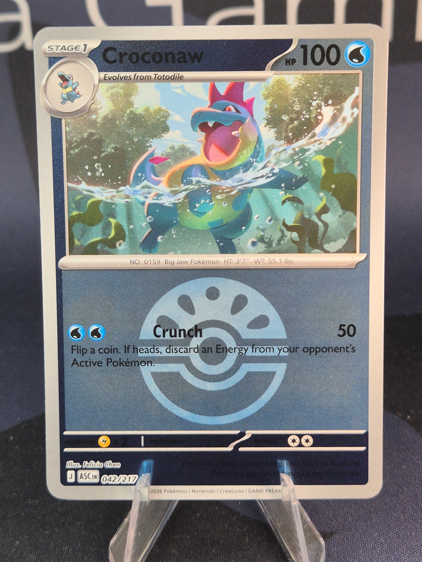 Croconaw 042/217 Ascended Heroes Reverse Holo Friend Ball