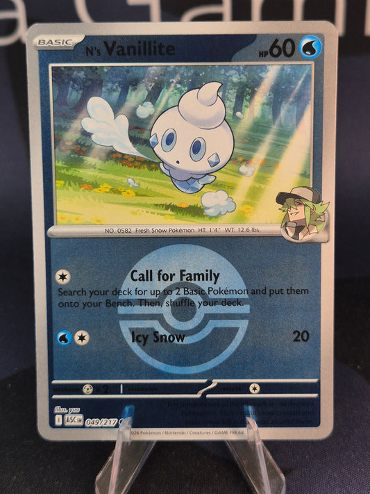 N's Vanillite 049/217 Ascended Heroes Reverse Holo Pokeball