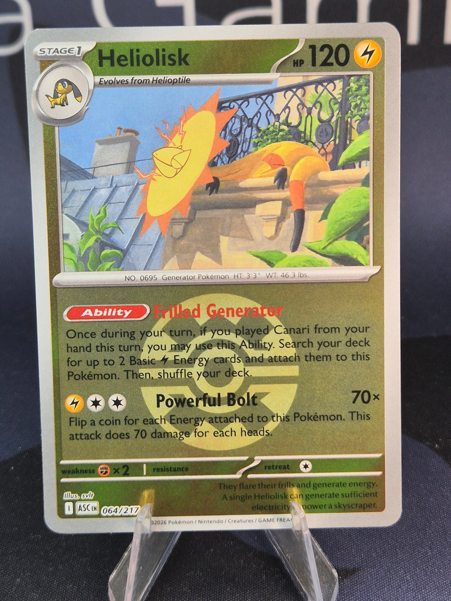 Heliolisk 064/217 Ascended Heroes Reverse Holo Quick Ball