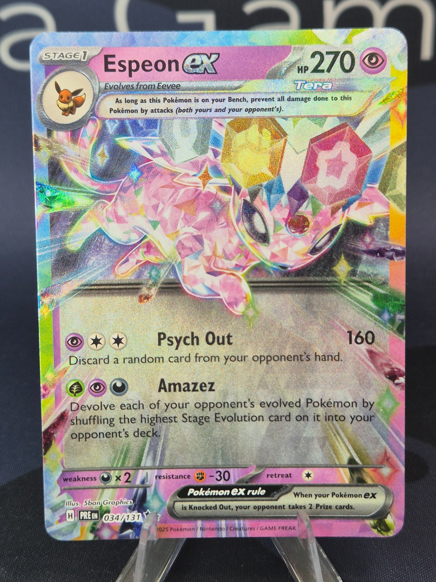 Espeon ex 034/131 Prismatic Evolutions Double Rare